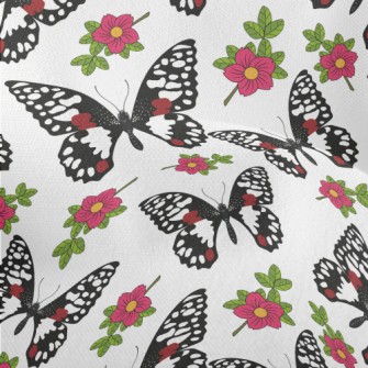 Noble Beautiful Black Butterfl Lightweight Performance Linen