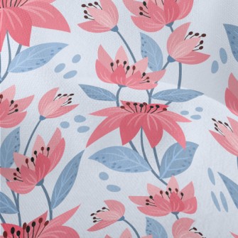 Bright Flowers In Bloom Lightweight Performance Linen