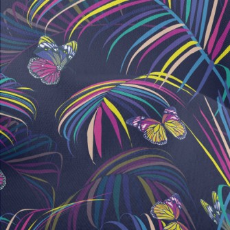 Psychedelic Fluorescent Leaf B Lightweight Performance Linen