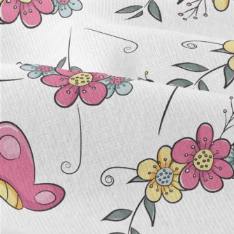 Cartoon Butterfly And Bee Modern Jersey