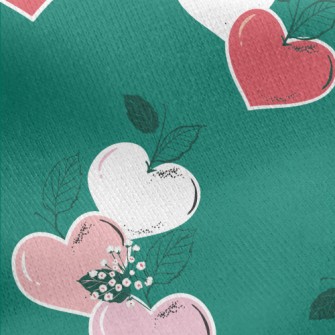 Love Shaped Leaves Jersey Backed Fleece