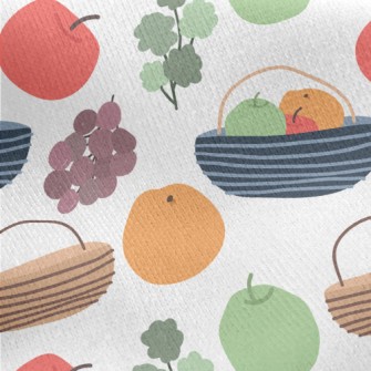 Sweet Fruit Basket Jersey Backed Fleece