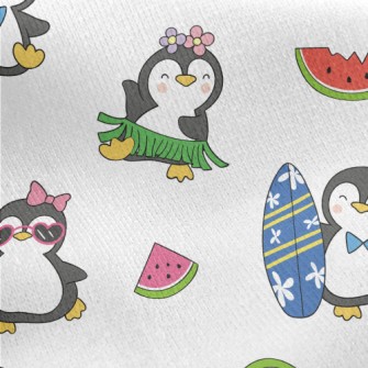 Happy Dancing Penguin Jersey Backed Fleece