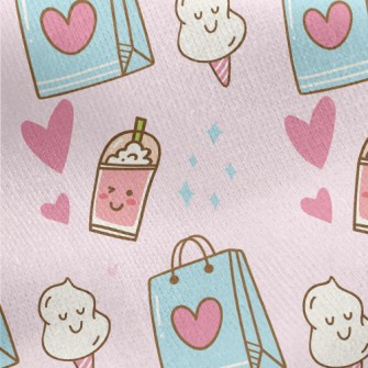 Shiny Shopping Shopping Bag Jersey Backed Fleece