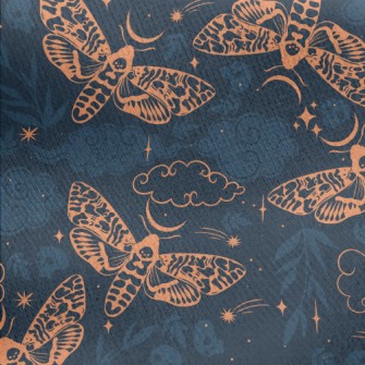 Moths And Stars Jersey Backed Fleece