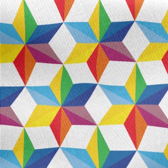 Three-dimensional Ray Hexagona Jersey Backed Fleece