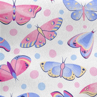 Beautiful Pattern Butterfly Jersey Backed Fleece