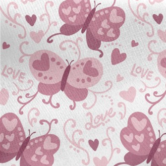 Love Wings Small Butterfly Jersey Backed Fleece