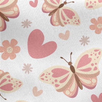 Pink Scented Little Butterfly Jersey Backed Fleece