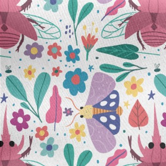 Garden Moth Unicorn Jersey Backed Fleece