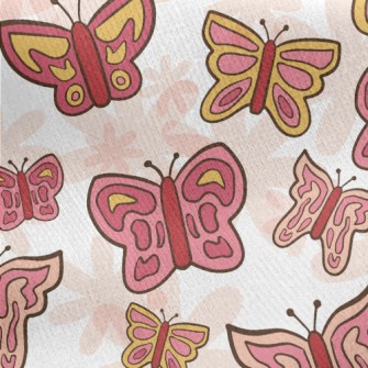 Simple Drawing Of Butterfly Jersey Backed Fleece