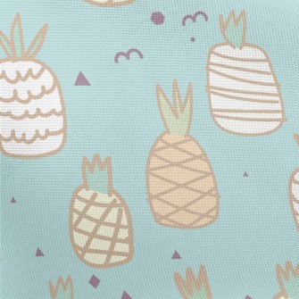 Cute Doodle Pineapple Pongee