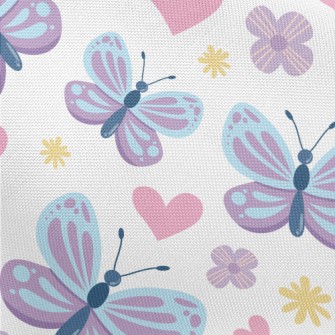 Lively And Playful Butterfly Pongee