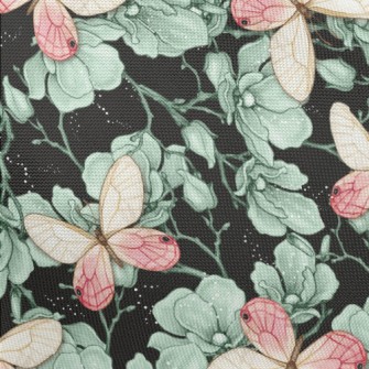 Elegant Butterfly Glamorous Fl Pongee