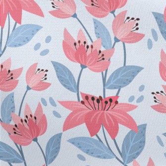 Bright Flowers In Bloom Pongee