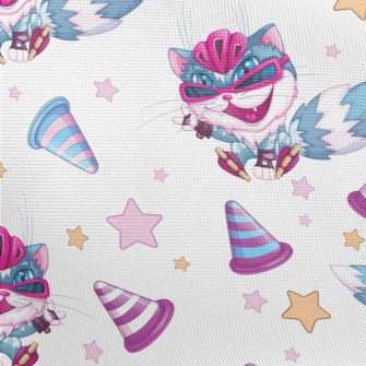 Cool Skateboard Cat Pongee