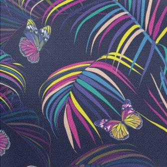 Psychedelic Fluorescent Leaf B Pongee