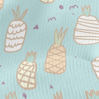 Cute Doodle Pineapple Stretch Jersey