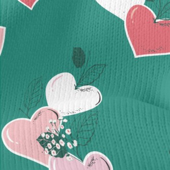 Love Shaped Leaves Stretch Jersey