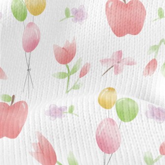 Watercolor Apple Balloon Stretch Jersey