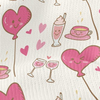 Love Balloon Lover Wine Glass Stretch Jersey