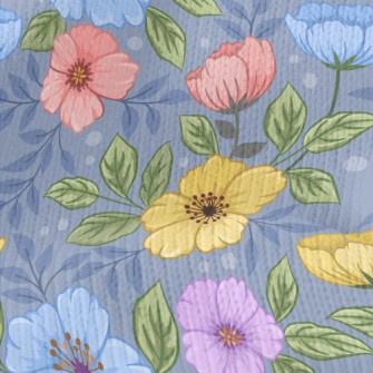 Vibrant And Colorful Flowers Stretch Jersey