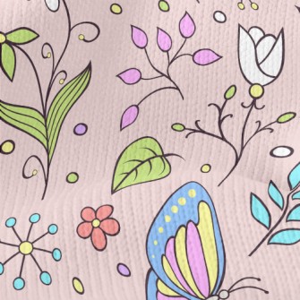 Colorful Forest Butterfly Lady Stretch Jersey