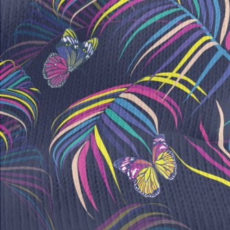 Psychedelic Fluorescent Leaf B Stretch Jersey
