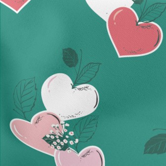 Love Shaped Leaves Lightweight Cotton Poplin