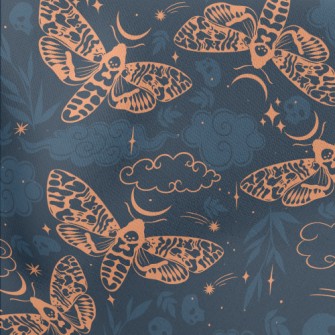 Moths And Stars Lightweight Cotton Poplin