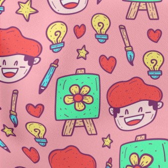 Genius Little Painter Lightweight Cotton Poplin