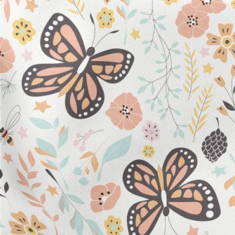 Garden Butterfly Lightweight Cotton Poplin