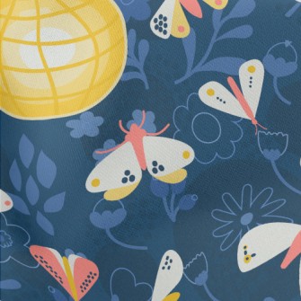 Moth Flies Into The Light Lightweight Cotton Poplin