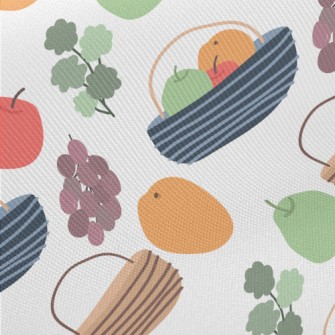 Sweet Fruit Basket Midweight Cotton Poplin