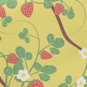 Climbing And Thriving Strawber Midweight Cotton Poplin