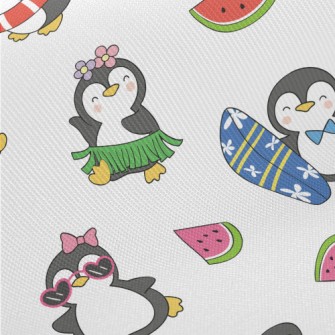 Happy Dancing Penguin Midweight Cotton Poplin
