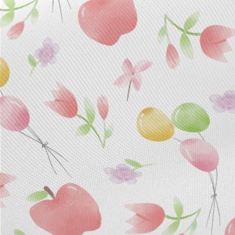 Watercolor Apple Balloon Midweight Cotton Poplin