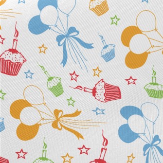 Balloon Birthday Party Midweight Cotton Poplin