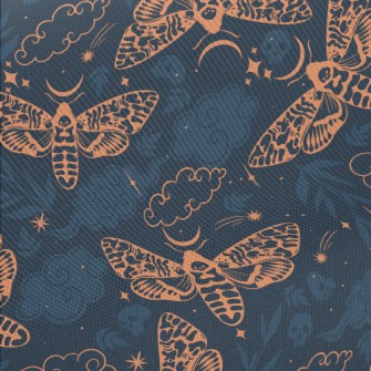 Moths And Stars Midweight Cotton Poplin