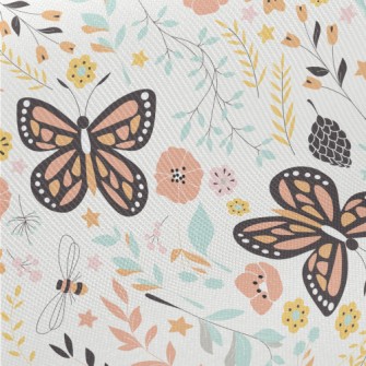 Garden Butterfly Midweight Cotton Poplin