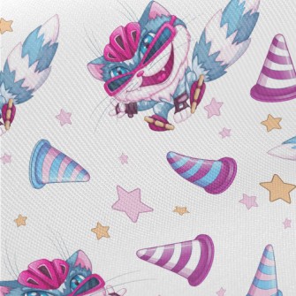 Cool Skateboard Cat Midweight Cotton Poplin