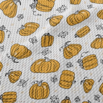 Cartoon Pumpkin Birdseye Piqué
