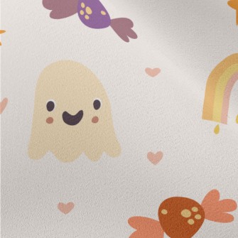 Pink Cute Ghost Pumpkin Chiffon
