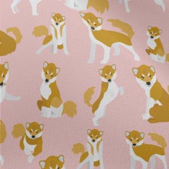 Realistic Color Block Shiba In Chiffon