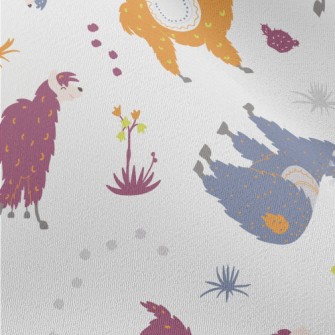 Brightly Colored Alpacas Chiffon