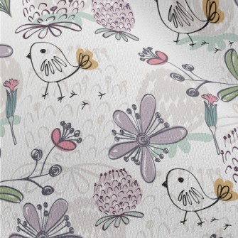 Hand Painted Brushes Birds And Chiffon