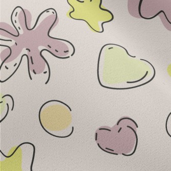 Doodle Style Starfish Chiffon