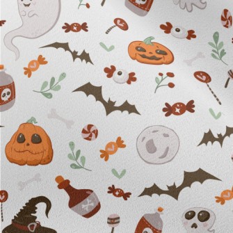 Bright And Cute Ghost Skull Pu Chiffon