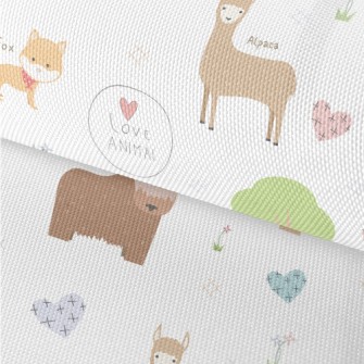 I Love Cute Animals Waterproof Oxford
