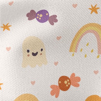 Pink Cute Ghost Pumpkin Waterproof Canvas